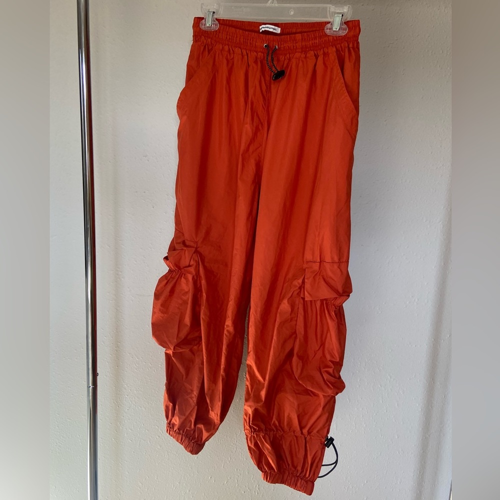 Urban Outfitters Orange Parachute Pants